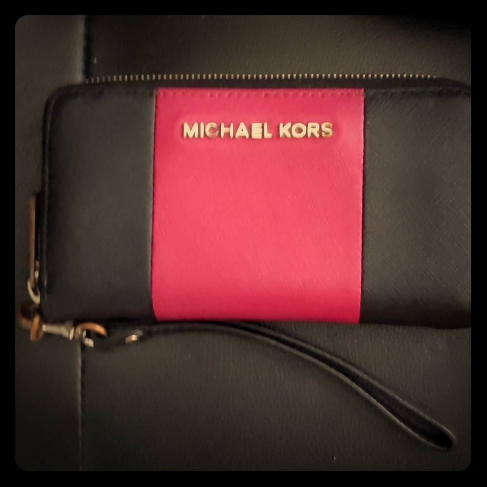 Michael Kors Black Magenta Small Purse